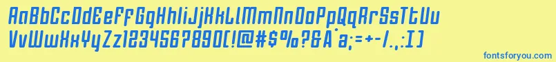 Darklightersemital Font – Blue Fonts on Yellow Background