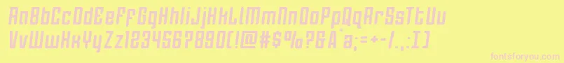Darklightersemital-Schriftart – Rosa Schriften auf gelbem Hintergrund