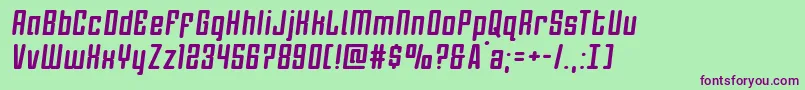 Darklightersemital Font – Purple Fonts on Green Background
