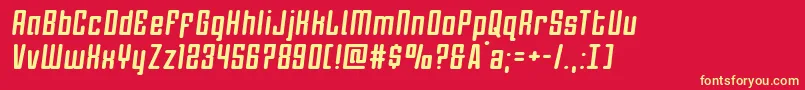 Darklightersemital Font – Yellow Fonts on Red Background