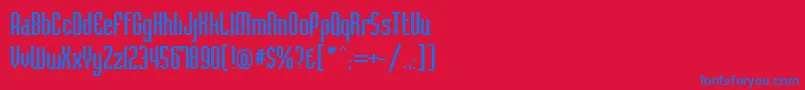 Bacc Font – Blue Fonts on Red Background