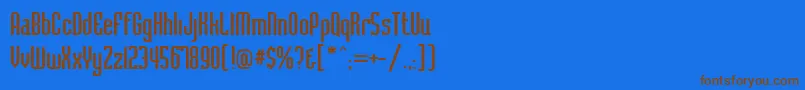 Шрифт Bacc – коричневые шрифты на синем фоне