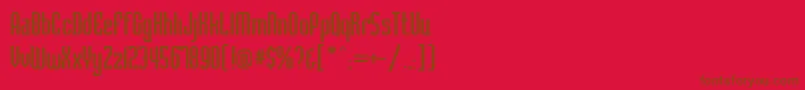 Bacc Font – Brown Fonts on Red Background