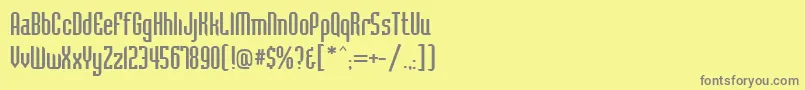 Bacc Font – Gray Fonts on Yellow Background