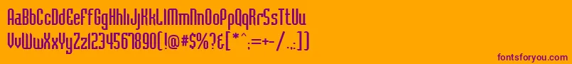 Bacc Font – Purple Fonts on Orange Background