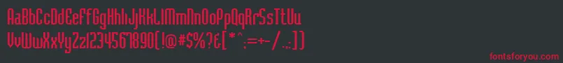 Bacc Font – Red Fonts on Black Background