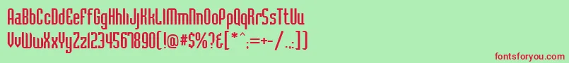 Bacc Font – Red Fonts on Green Background