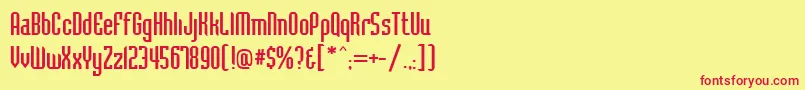 Bacc Font – Red Fonts on Yellow Background