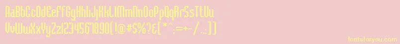 Bacc Font – Yellow Fonts on Pink Background