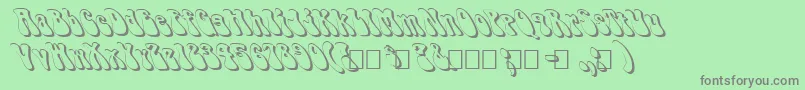 FzJazzy143DLefty Font – Gray Fonts on Green Background