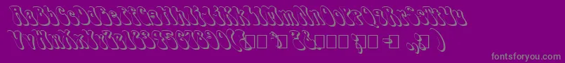 FzJazzy143DLefty Font – Gray Fonts on Purple Background