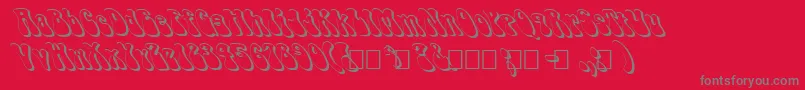 FzJazzy143DLefty Font – Gray Fonts on Red Background