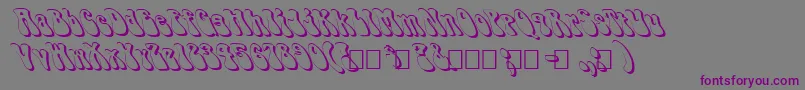 FzJazzy143DLefty Font – Purple Fonts on Gray Background