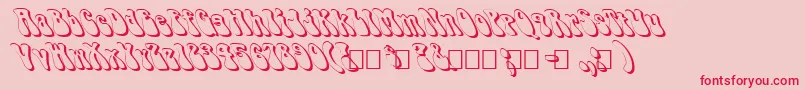 フォントFzJazzy143DLefty – ピンクの背景に赤い文字