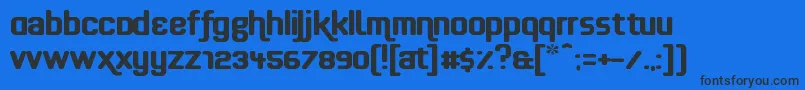 Fonte Effortless – fontes pretas em um fundo azul