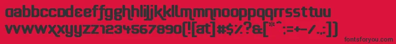 Effortless Font – Black Fonts on Red Background