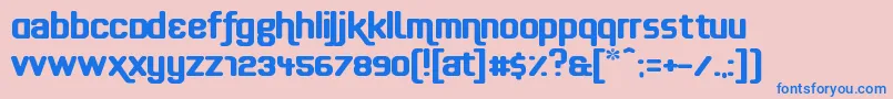フォントEffortless – ピンクの背景に青い文字