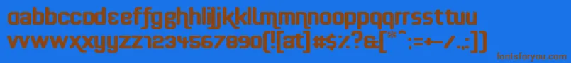 Effortless Font – Brown Fonts on Blue Background