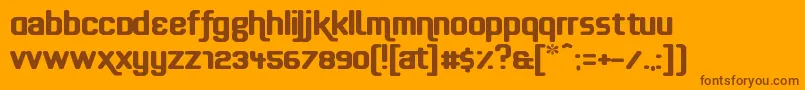 Effortless Font – Brown Fonts on Orange Background