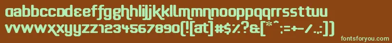 Шрифт Effortless – зелёные шрифты на коричневом фоне