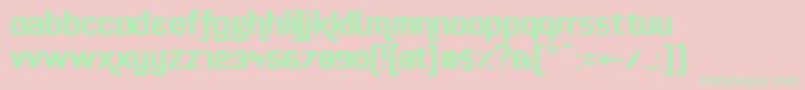 Effortless Font – Green Fonts on Pink Background