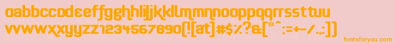 Effortless-Schriftart – Orangefarbene Schriften auf rosa Hintergrund