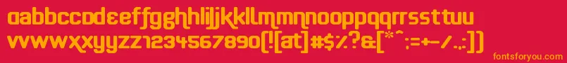 Czcionka Effortless – pomarańczowe czcionki na czerwonym tle