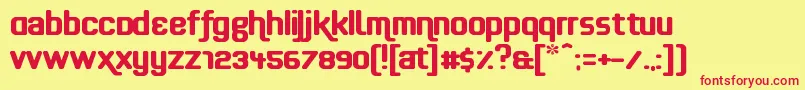 Effortless Font – Red Fonts on Yellow Background