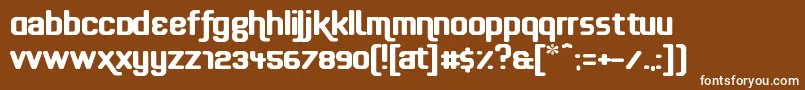 Effortless Font – White Fonts on Brown Background