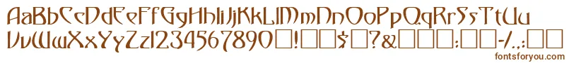 GardioRegular-fontti – ruskeat fontit valkoisella taustalla