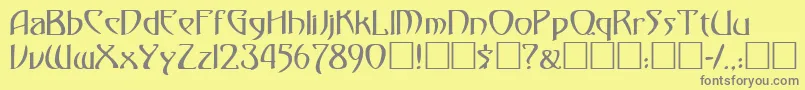 フォントGardioRegular – 黄色の背景に灰色の文字