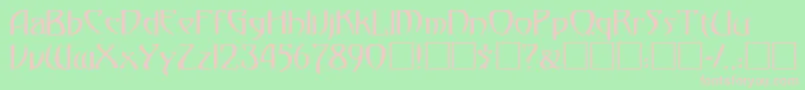 GardioRegular-fontti – vaaleanpunaiset fontit vihreällä taustalla