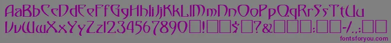 GardioRegular Font – Purple Fonts on Gray Background