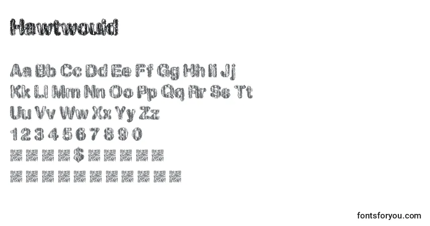 Hawtwould-fontti – aakkoset, numerot, erikoismerkit