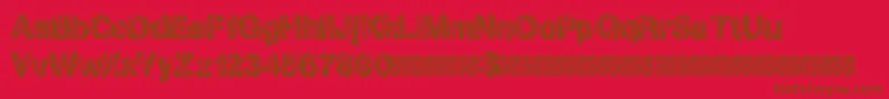 Hawtwould-Schriftart – Braune Schriften auf rotem Hintergrund