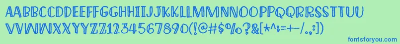 ImagineThisDemo Font – Blue Fonts on Green Background