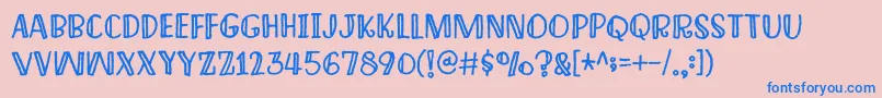 ImagineThisDemo Font – Blue Fonts on Pink Background