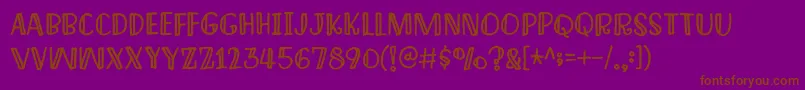 ImagineThisDemo-Schriftart – Braune Schriften auf violettem Hintergrund