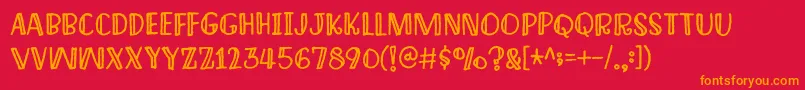 ImagineThisDemo Font – Orange Fonts on Red Background