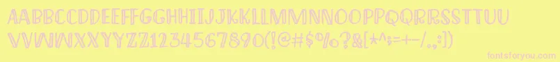 ImagineThisDemo Font – Pink Fonts on Yellow Background