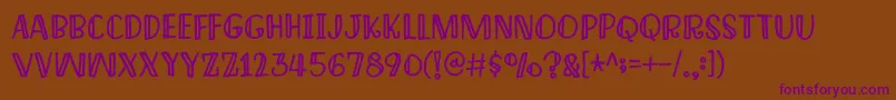 ImagineThisDemo Font – Purple Fonts on Brown Background