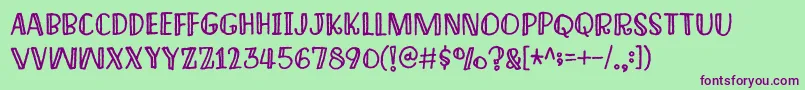 ImagineThisDemo Font – Purple Fonts on Green Background
