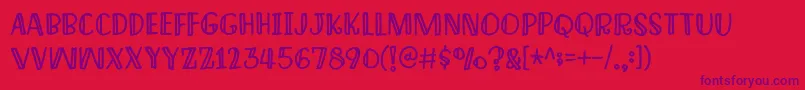 ImagineThisDemo Font – Purple Fonts on Red Background