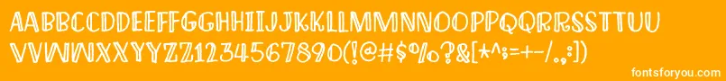 ImagineThisDemo Font – White Fonts on Orange Background