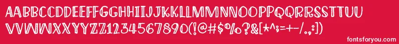 ImagineThisDemo Font – White Fonts on Red Background
