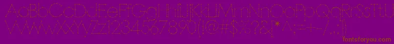 Barbar-Schriftart – Braune Schriften auf violettem Hintergrund