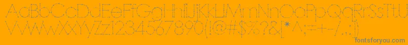 Barbar-Schriftart – Graue Schriften auf orangefarbenem Hintergrund