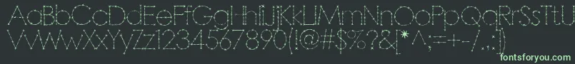 Barbar-fontti – vihreät fontit mustalla taustalla