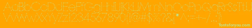 Barbar Font – Green Fonts on Orange Background