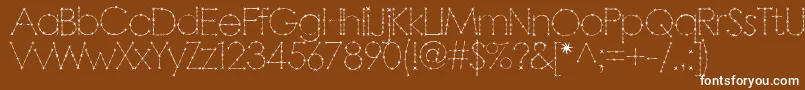フォントBarbar – 茶色の背景に白い文字